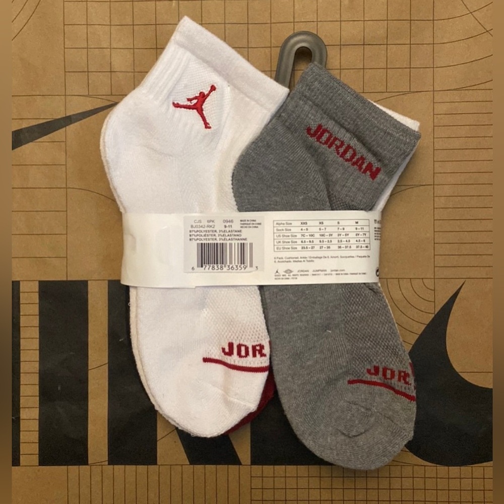Nike Air Jordan Jumpman Quarter Cushioned Socks 12 pairs - Picture 9 of 9